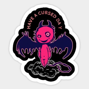 Have a CURSED Day - Winged Devil Sticker